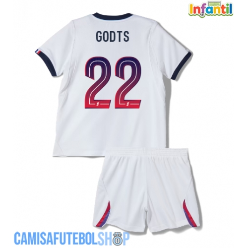 Camisa de time de futebol Paris Saint-Germain Mika Godts #22 Replicas 2º Equipamento Infantil 2026-27 Manga Curta (+ Calças curtas)